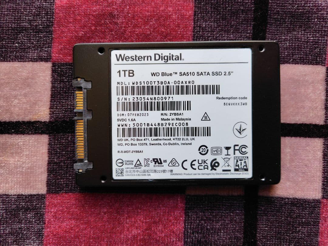 ＷＤ Blue SA510 SATA SSD 1TB