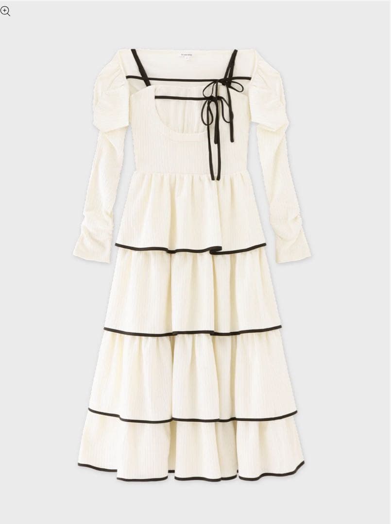 エムエメ　Tiered ribbon ensemble onepiece