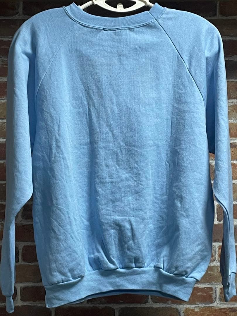 80's　USA製　Disney ディズニー　ミッキー　ラグランスウェット　L