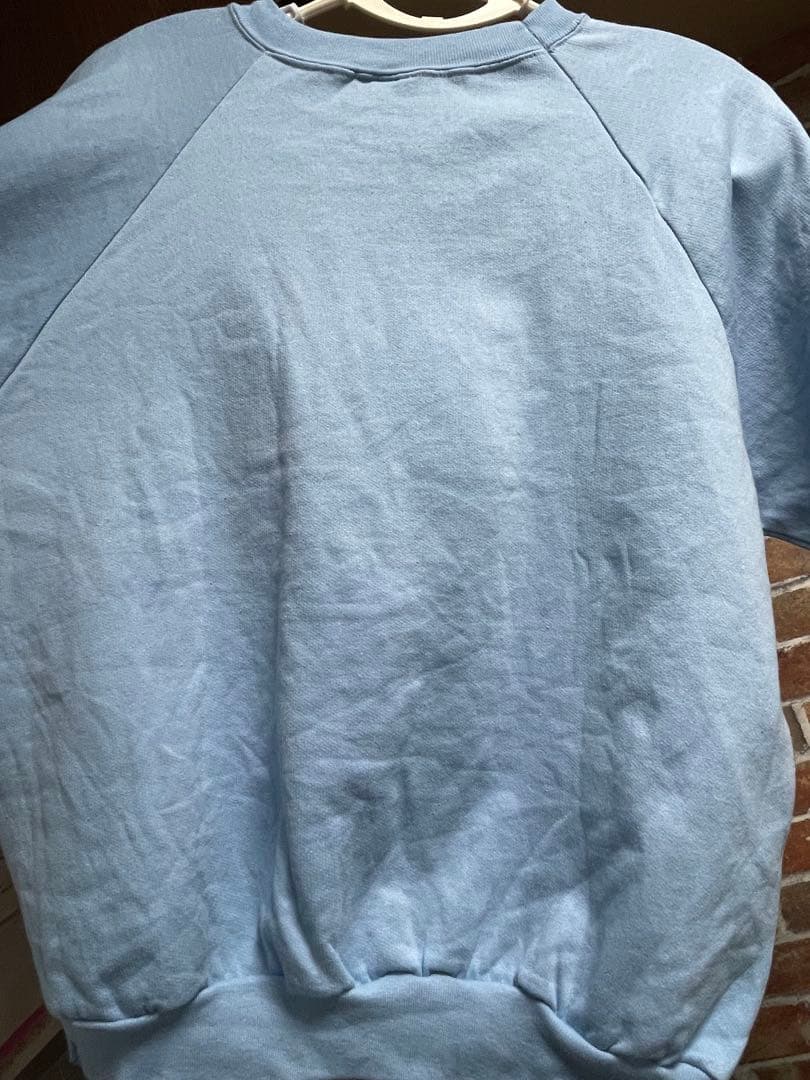 80's　USA製　Disney ディズニー　ミッキー　ラグランスウェット　L