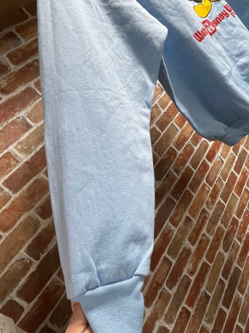 80's　USA製　Disney ディズニー　ミッキー　ラグランスウェット　L