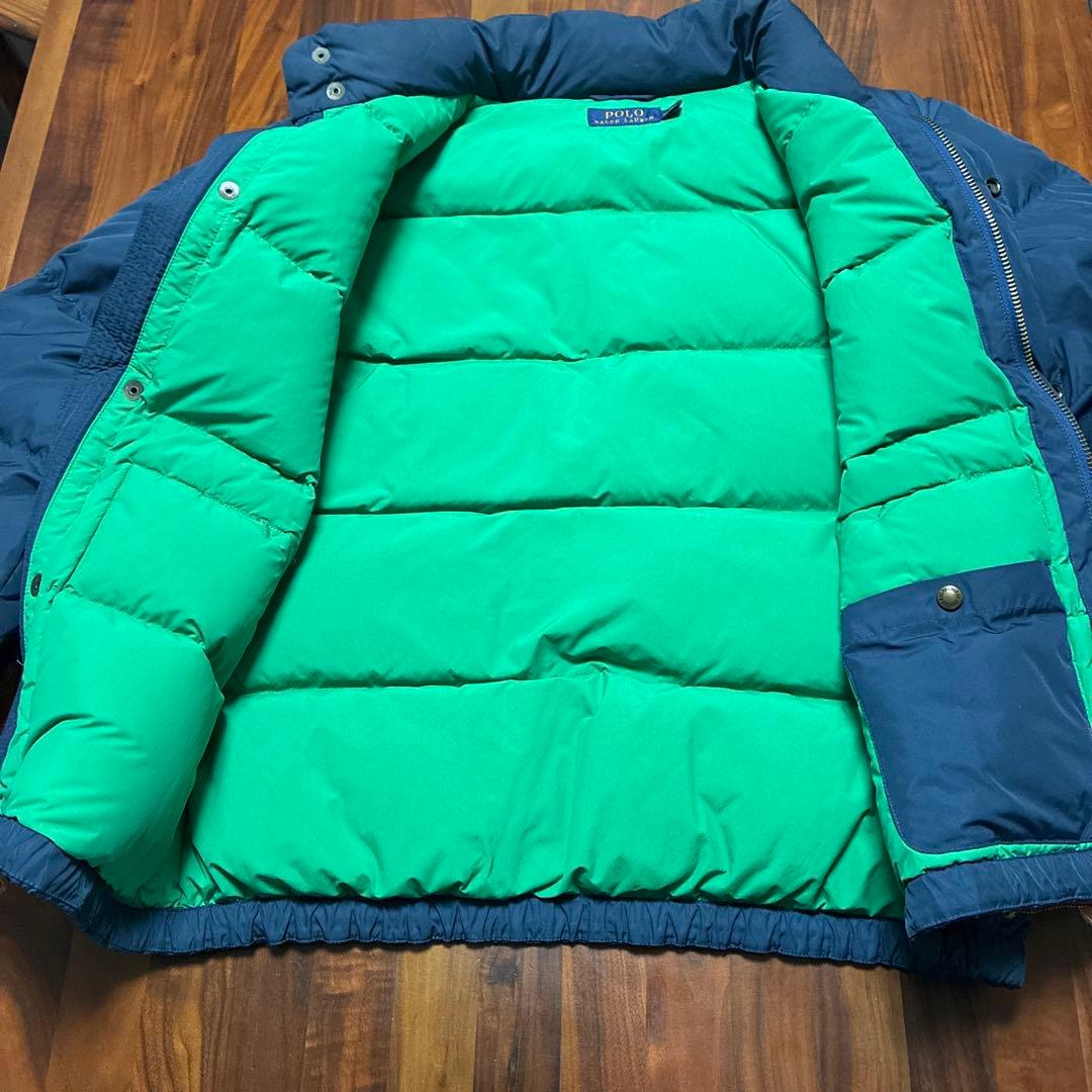 Polo Ralph Lauren ダウンジャケット ネイビー 刺繍ロゴ