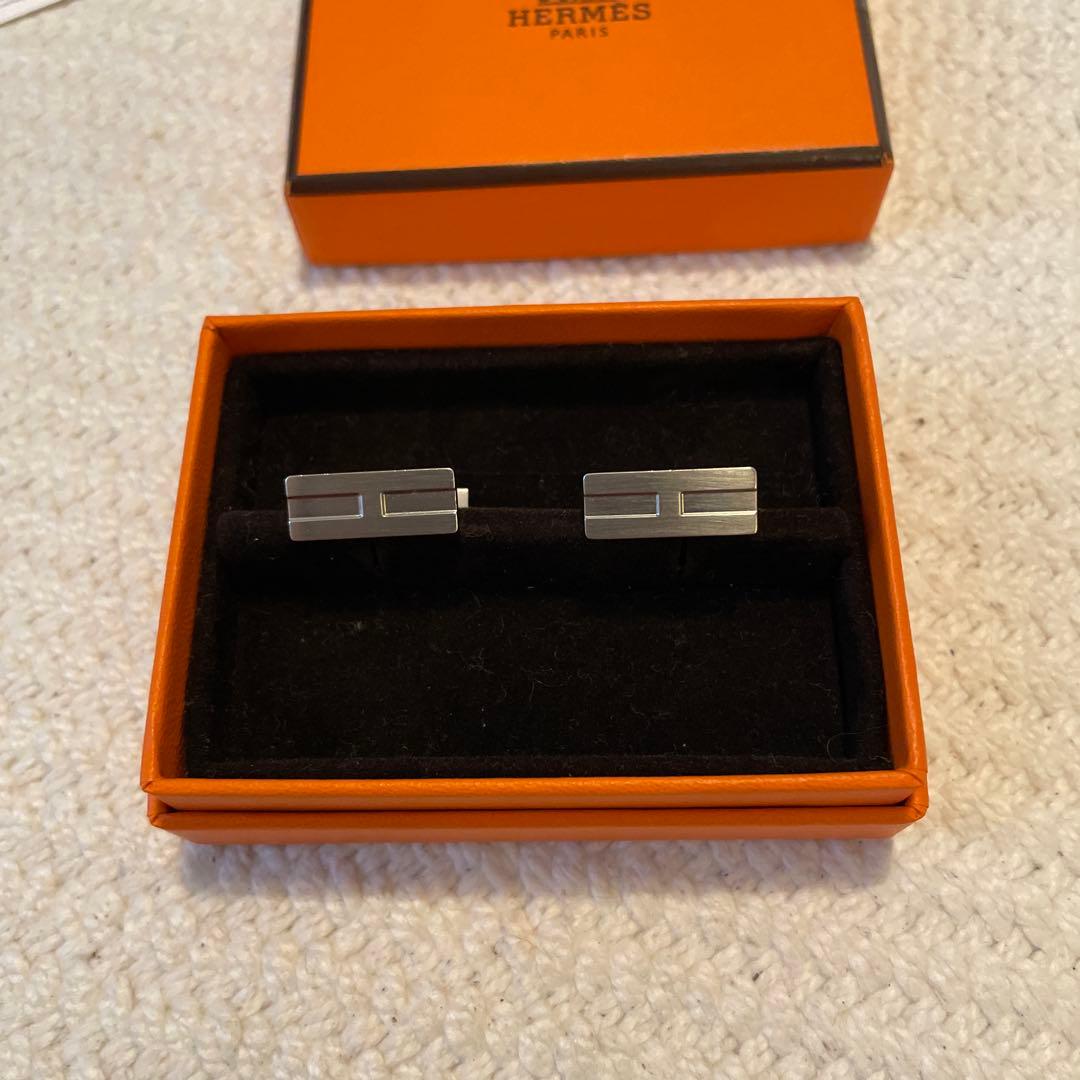 HERMES シルバー カフリンクス