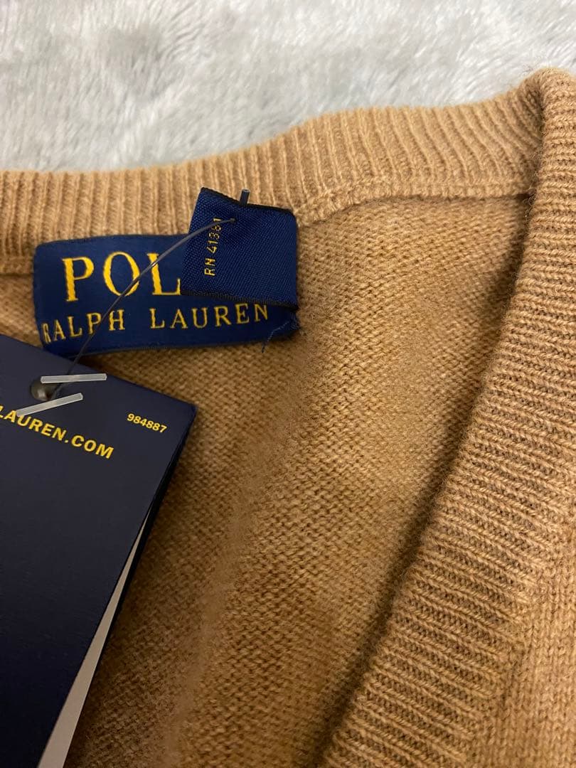 C*r様 新品　ポロ ラルフローレン ニット 長袖 ウール S キャメル