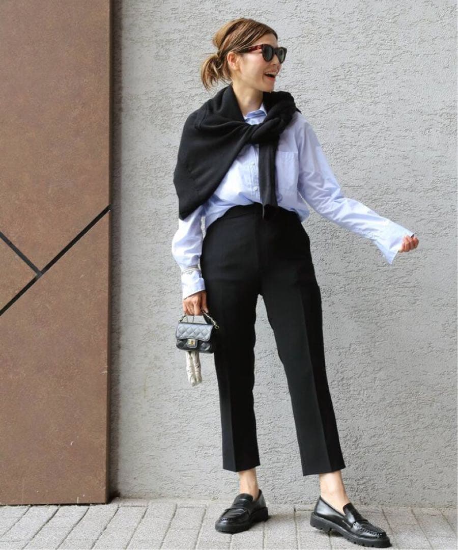 【CINOH/チノ 】 CROP BLACK パンツ サイズ36