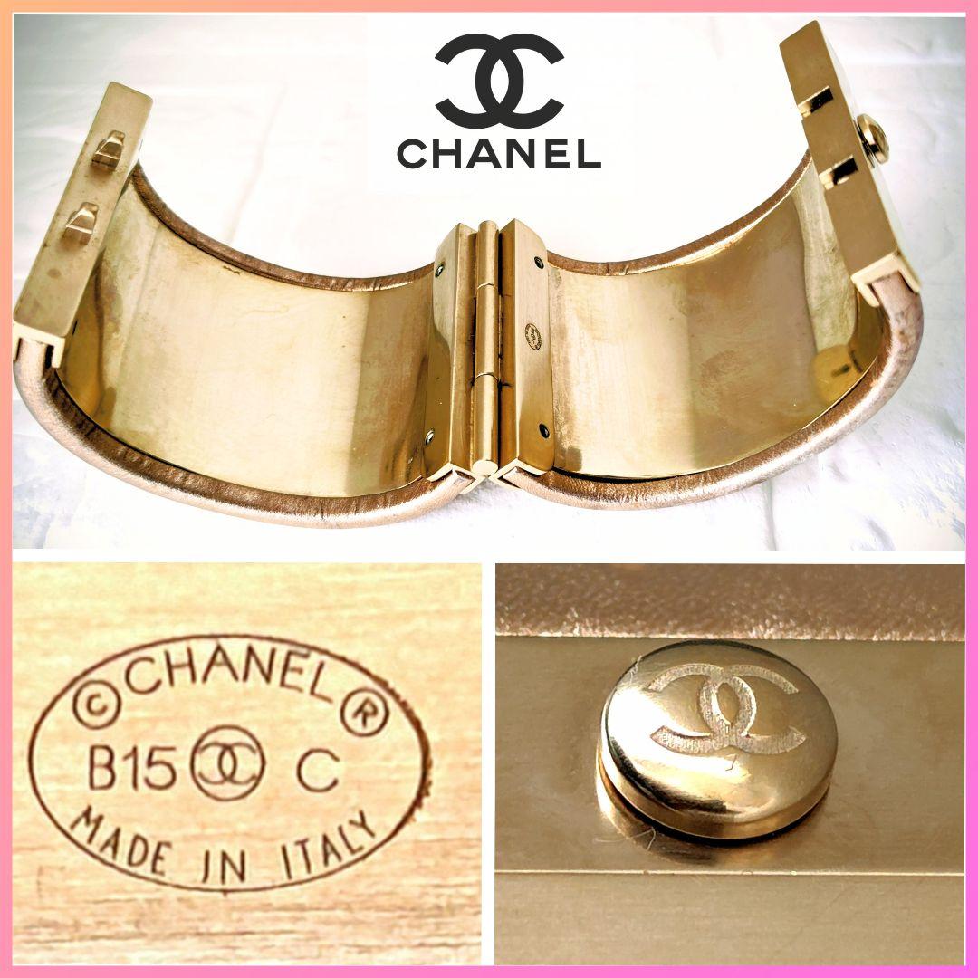 CHANEL シャネル❦ココマーク ゴールド ワイドバングル ヴィンテージ❦希少