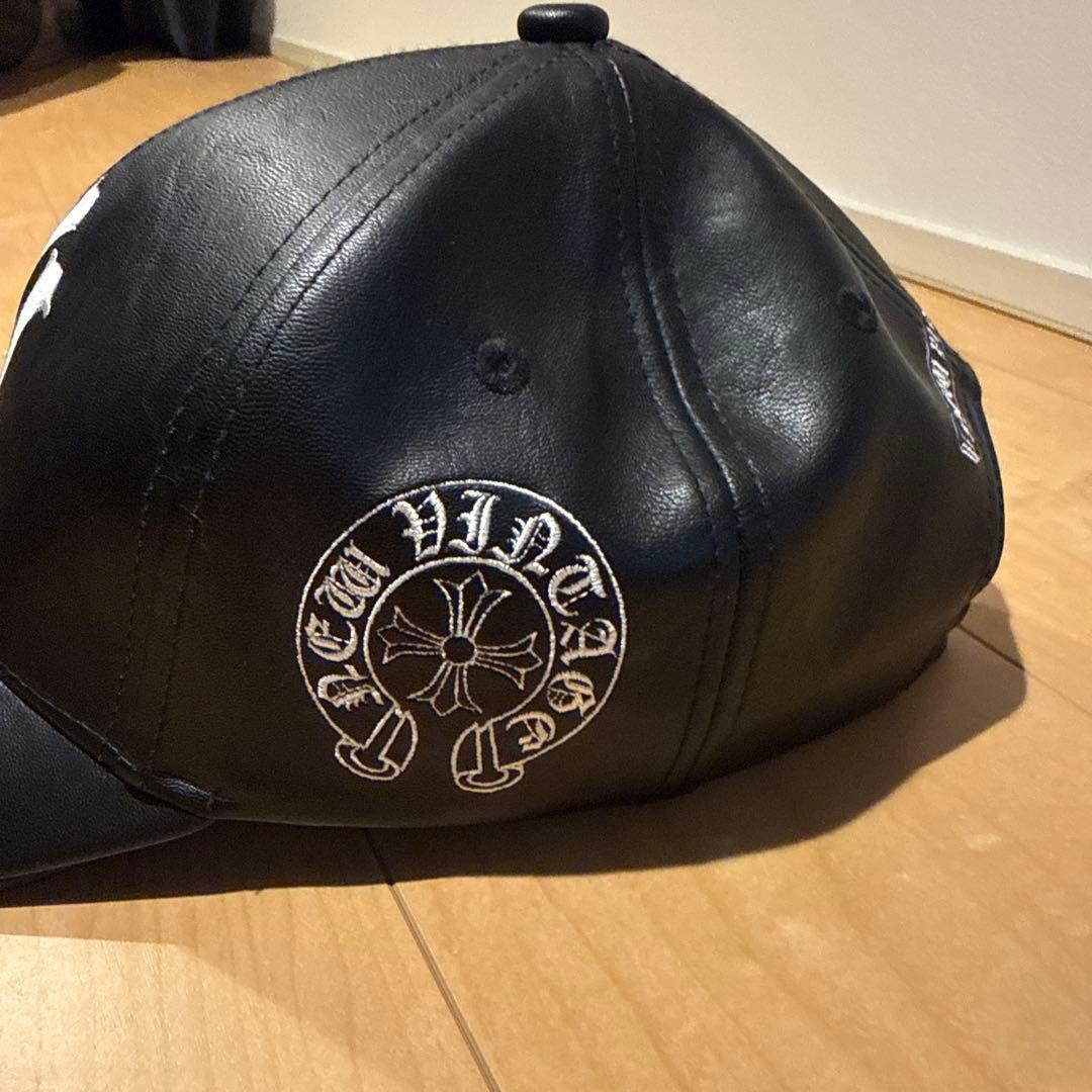 クロムハーツ レザー ニューヨークヤンキース キャップ