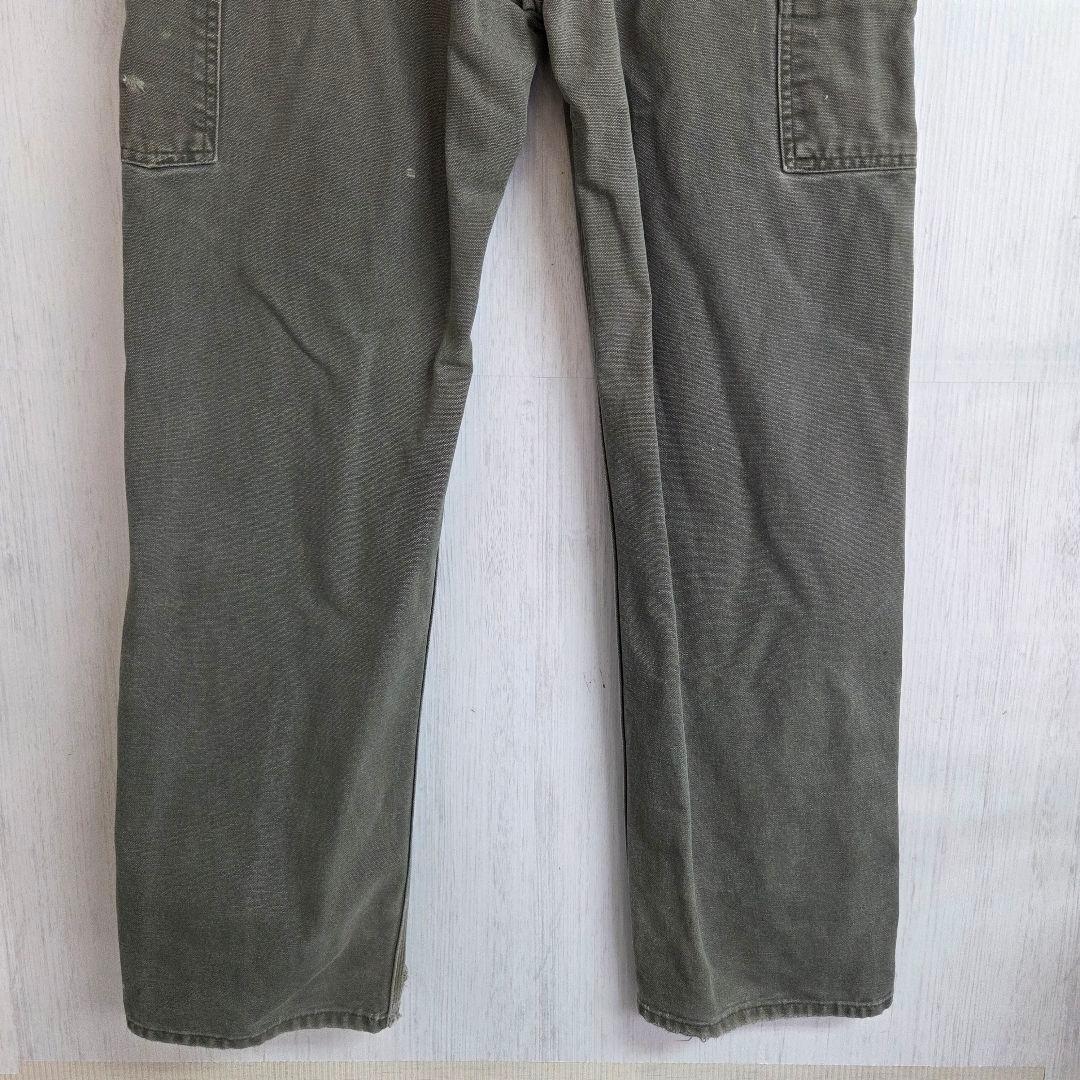 《希少》Carhartt　カーハート　ダブルニー　32×34　カーキー　ダック
