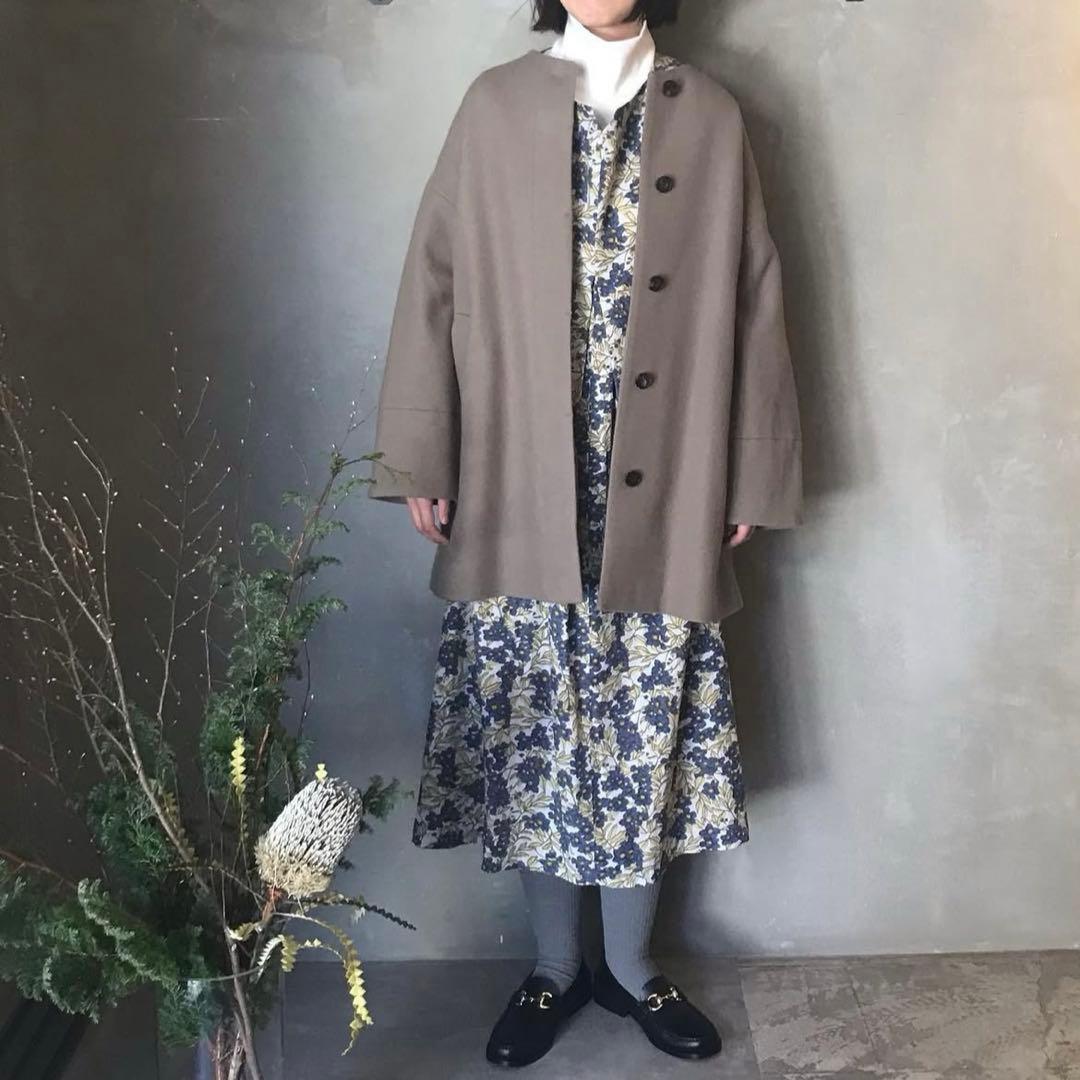 【週末限定値下】yuni suisen 花柄　Aライン　ワンピース