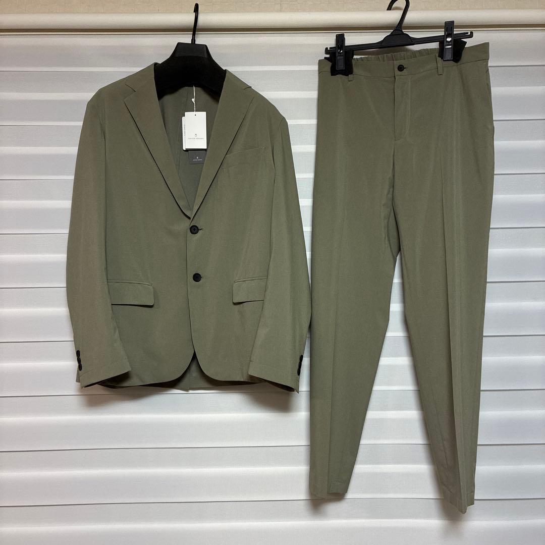ユナイテッドアローズ スーツ ストレッチ セットアップ ウォッシャブル カーキ