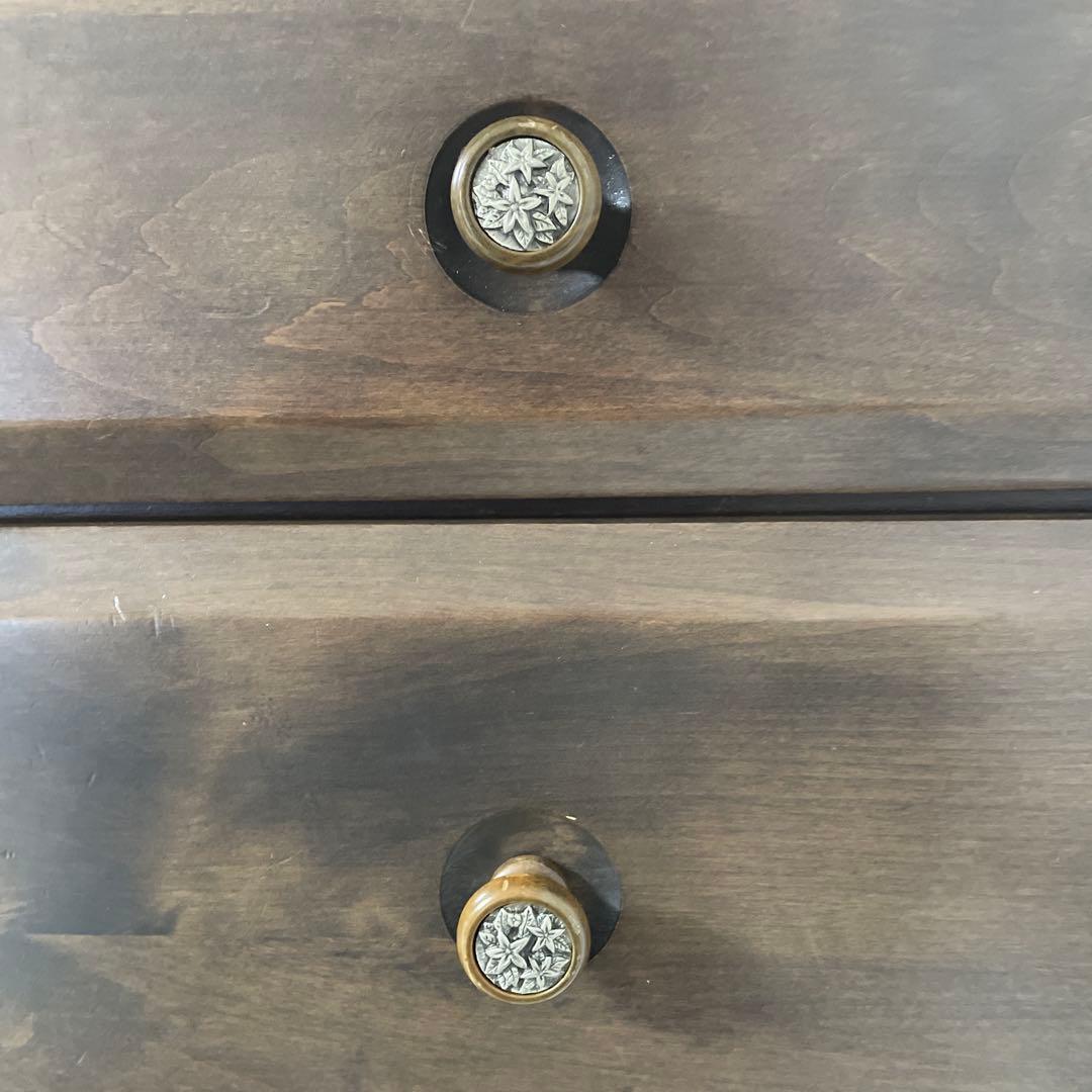 直接引き取り歓迎⭐︎ダークブラウン木製チェスト 8引き出し