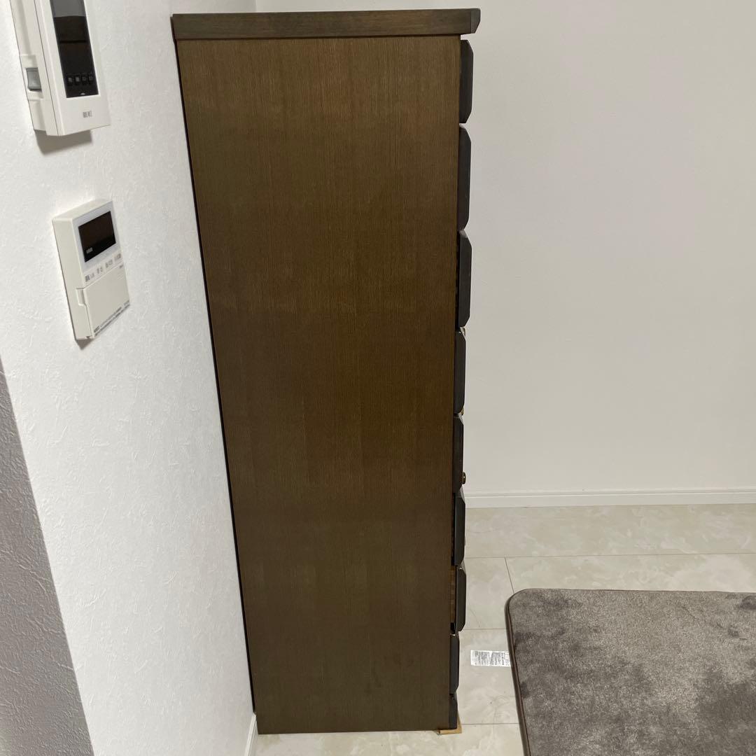直接引き取り歓迎⭐︎ダークブラウン木製チェスト 8引き出し