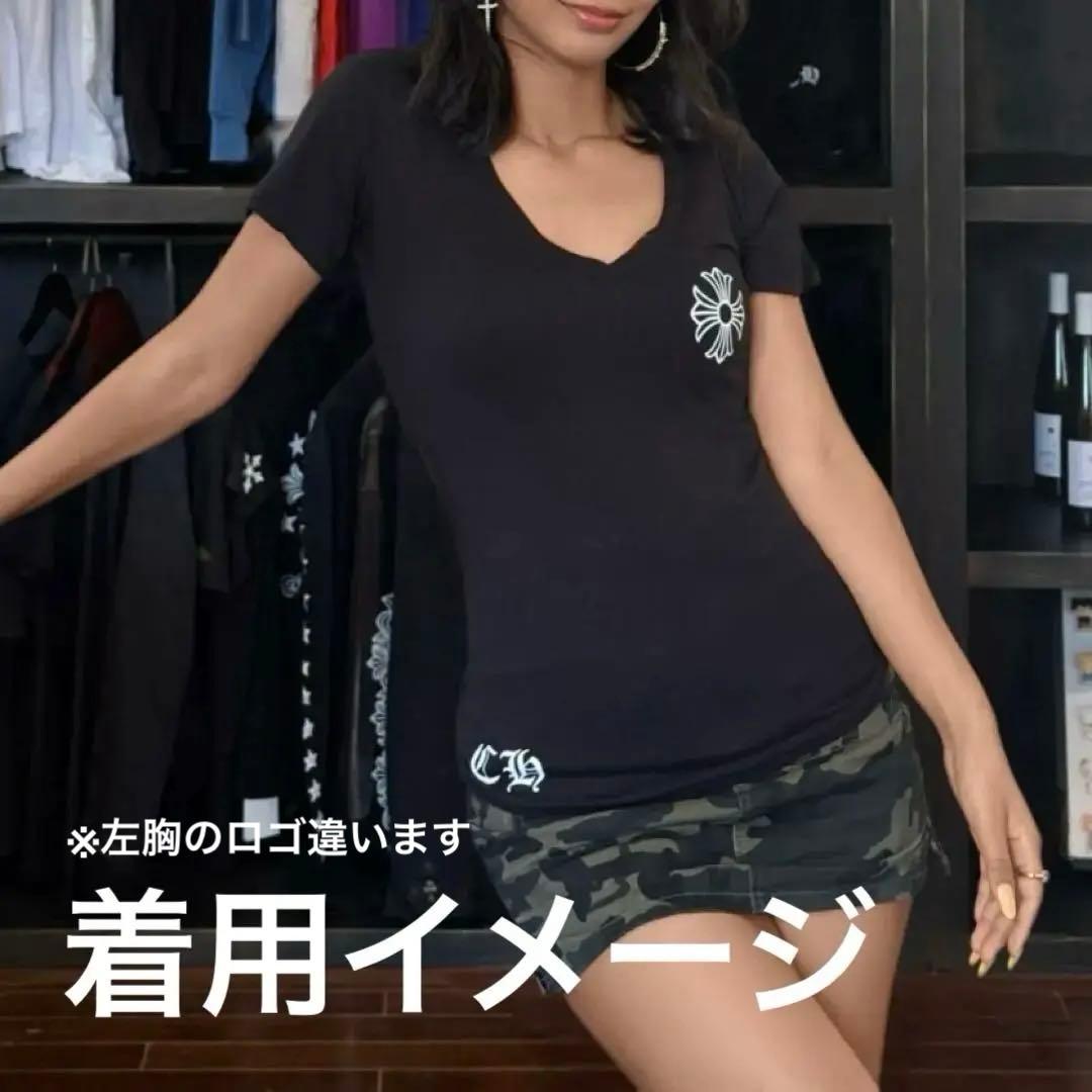 CHROME HEARTSクロムハーツ クロスバック ルーズネック Tシャツ M