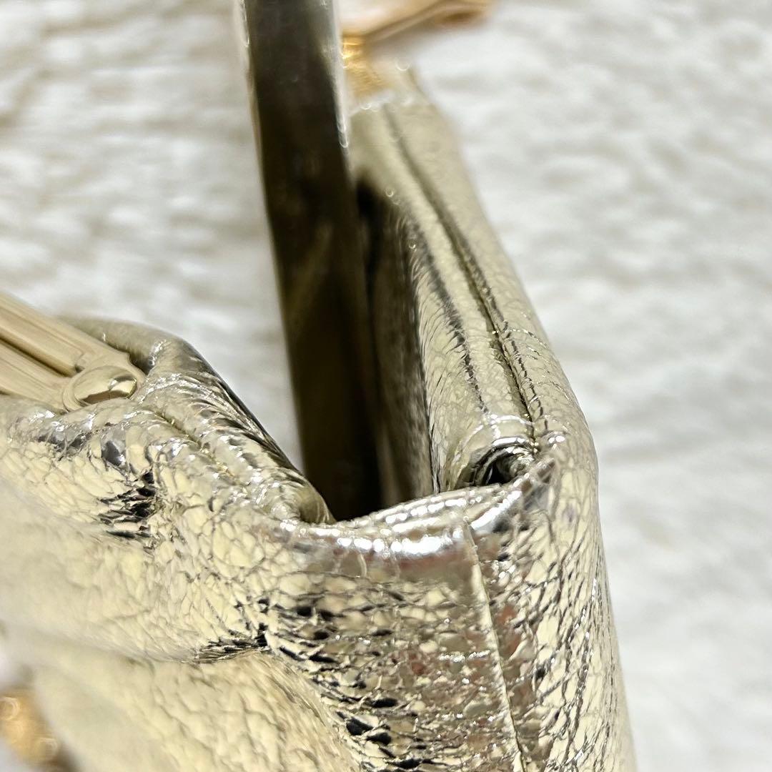 【新品・未使用】 ANNA SUI がま口財布 インザバスケット ゴールド 猫