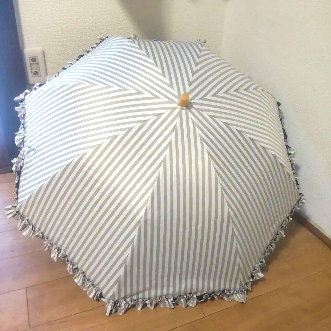 みらい。他の方はご遠慮ください。サンバリア100　折りたたみ日傘 フリル