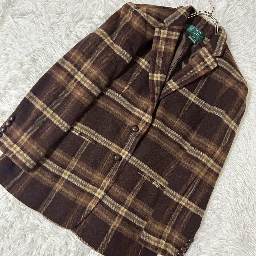 ［良品］RALPH LAUREN テーラードジャケット ブラウン 12P