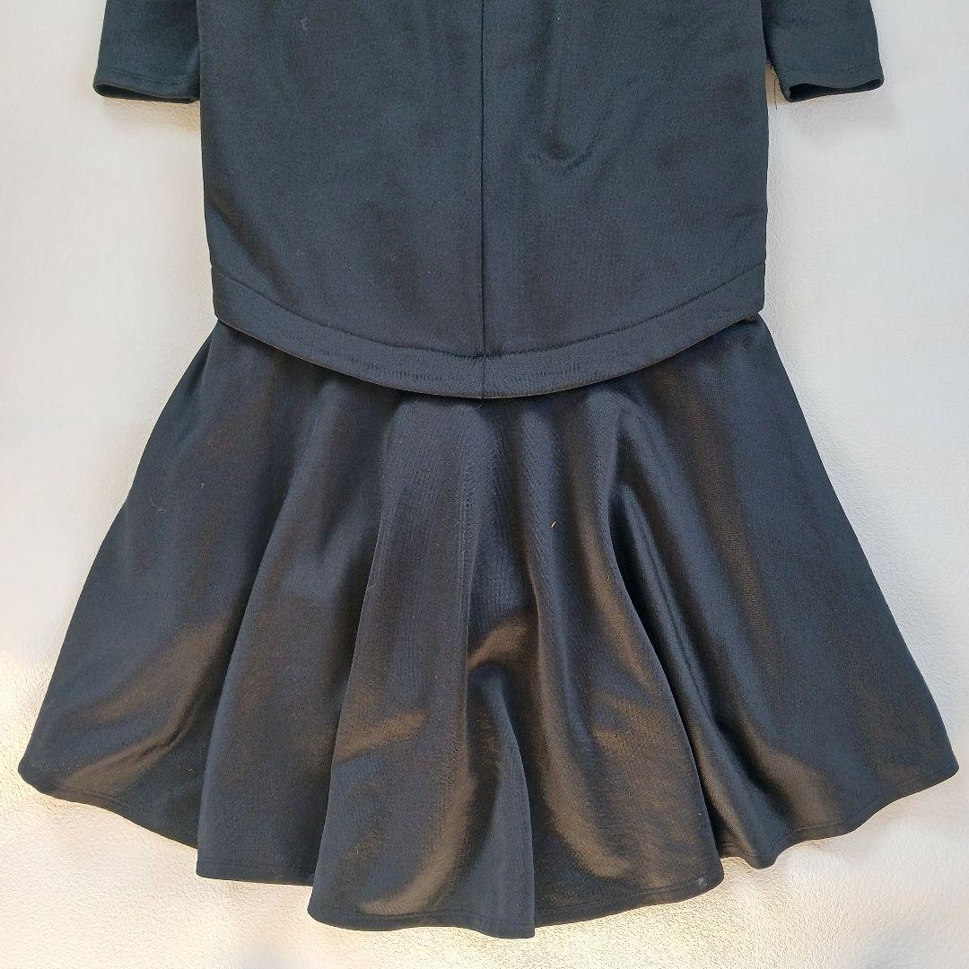 UN3D.　アンスリード　レイヤードスウェットワンピース　ブラック　36