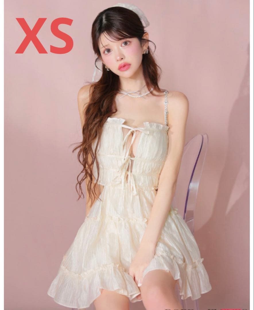 ROBE de FLEURS アイボリー XS 美品‼️