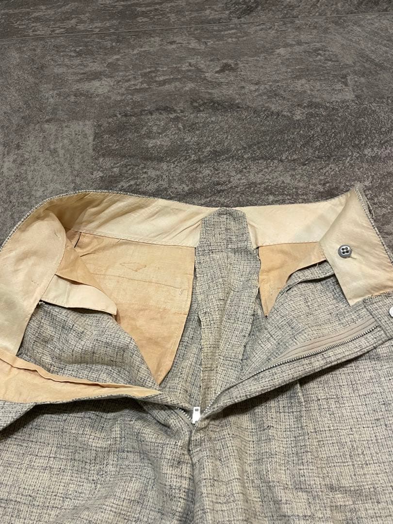 美品50sウールレーヨンスラックス　USA製　waldesジップ　両爪