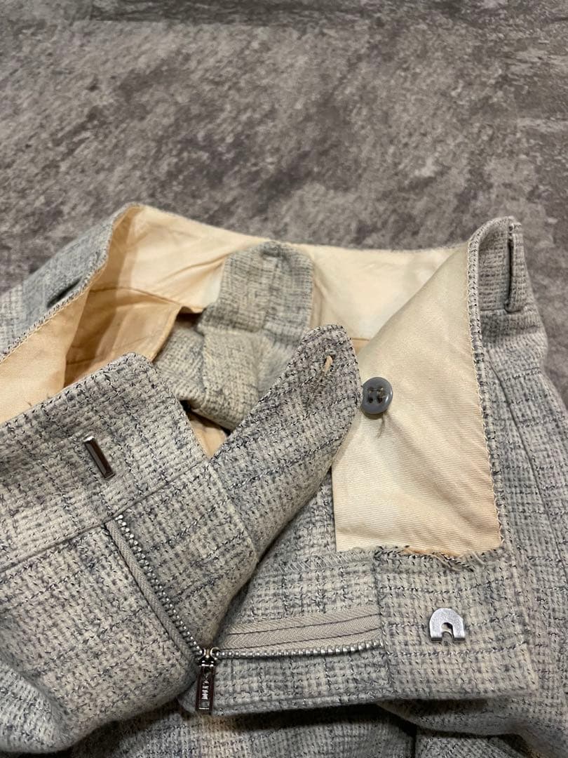 美品50sウールレーヨンスラックス　USA製　waldesジップ　両爪