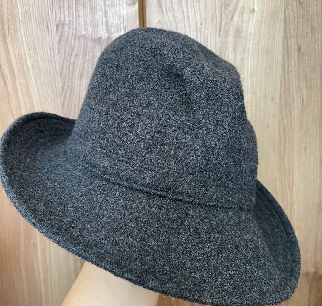 Yohji Yamamoto グレー フェルトハット ウール 帽子 防寒