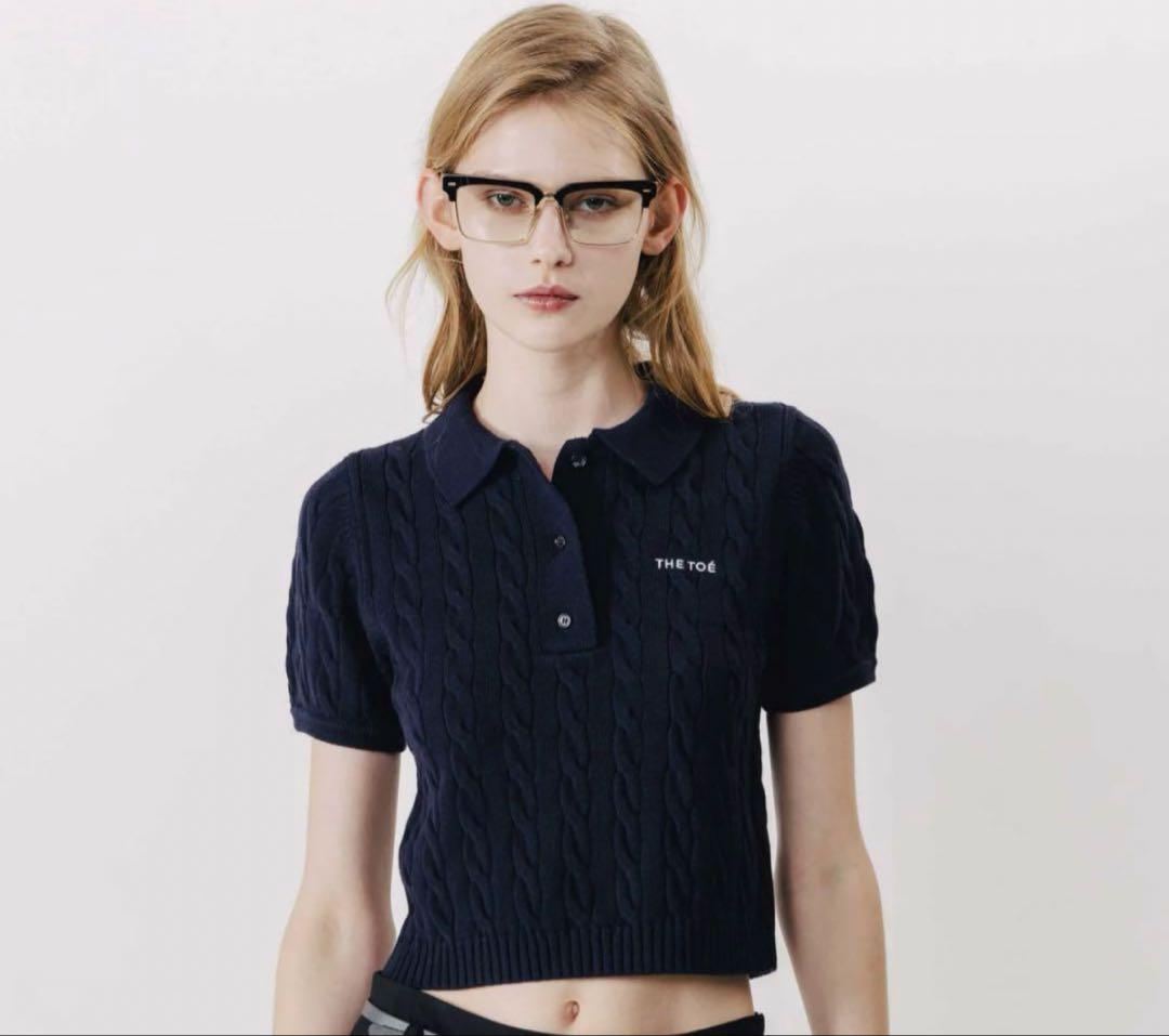完売 The toe HERALD SHORT SLEEVE POLO KNIT