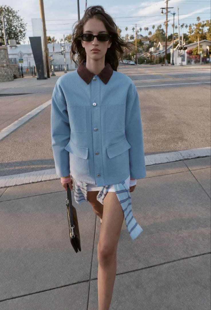 ZARA コントラストカラーバフジャケット