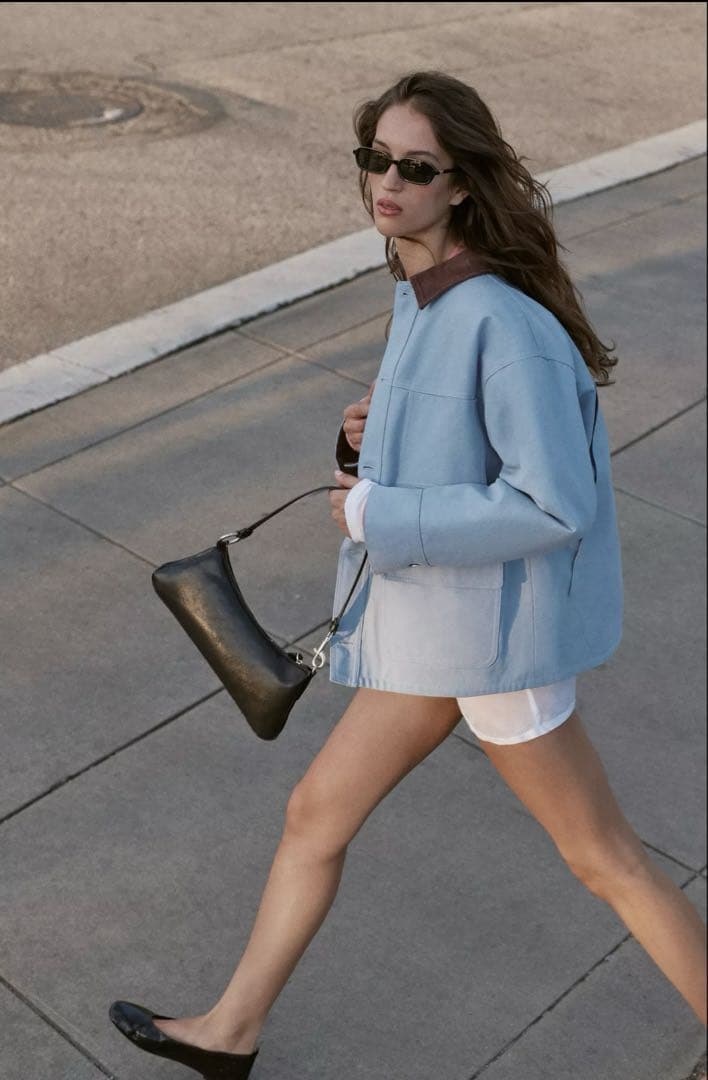 ZARA コントラストカラーバフジャケット