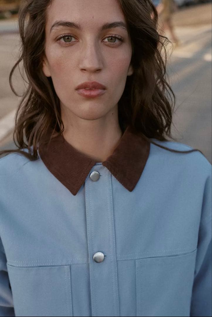 ZARA コントラストカラーバフジャケット