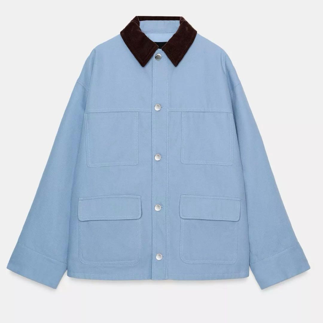 ZARA コントラストカラーバフジャケット