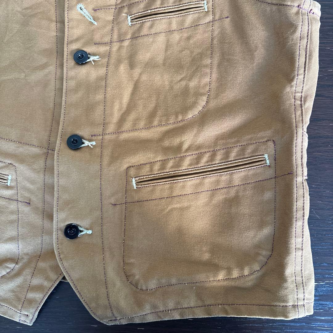 シュガーケーン SUGAR CANE 13oz ブラウンダック ワーク ベスト