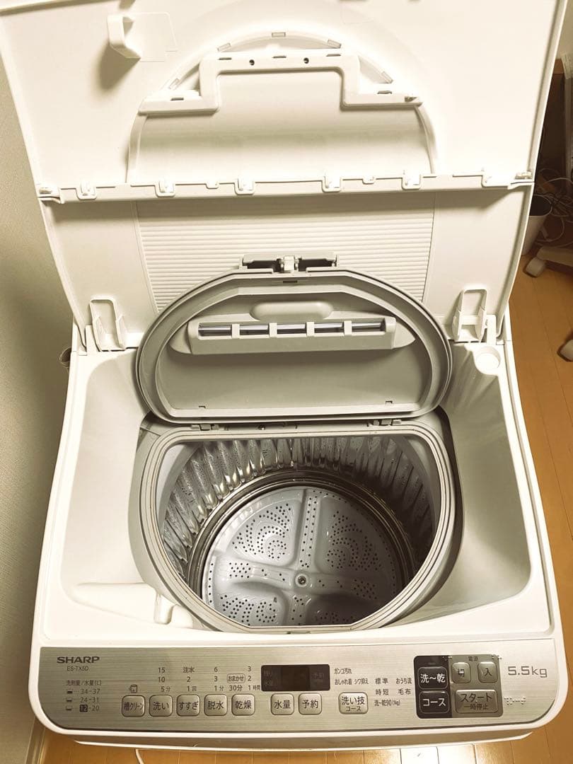 ◆送料込み◆SHARP 電気洗濯乾燥機 ES-TX5D-S 2020年製