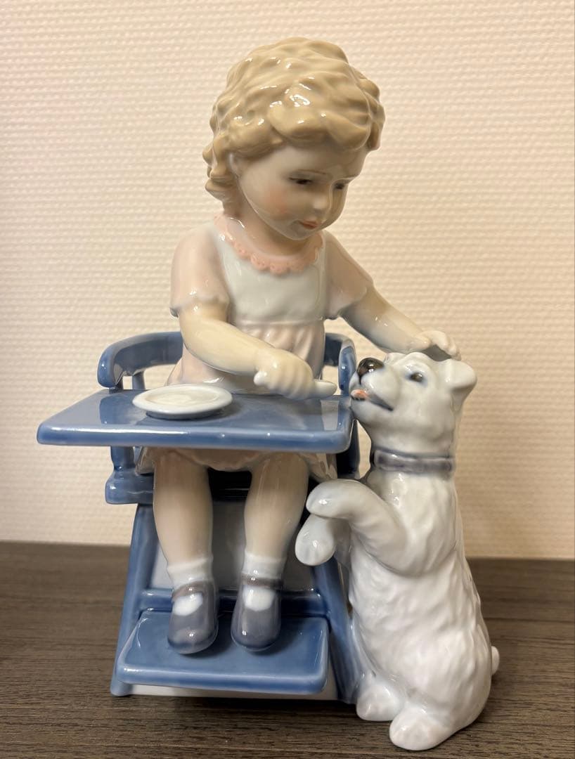 ロイヤルコペンハーゲン☆少女と犬☆新品同様
