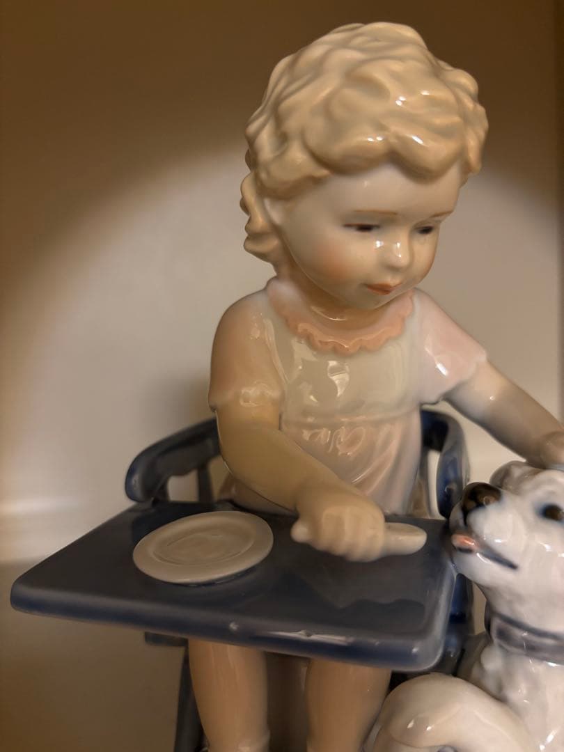 ロイヤルコペンハーゲン☆少女と犬☆新品同様