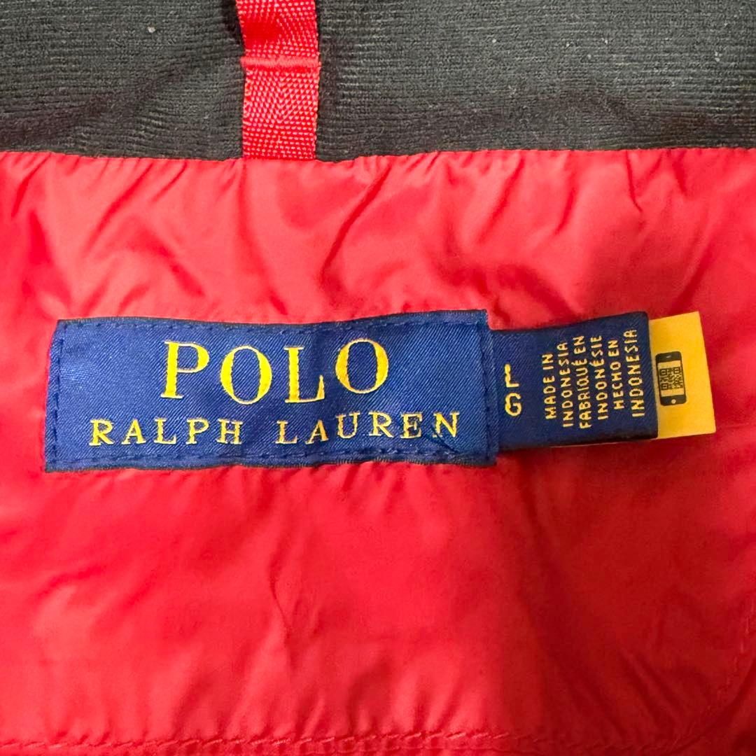 ポロラルフローレン ダウンジャケット ビッグポニー フード 近年 ブラック L