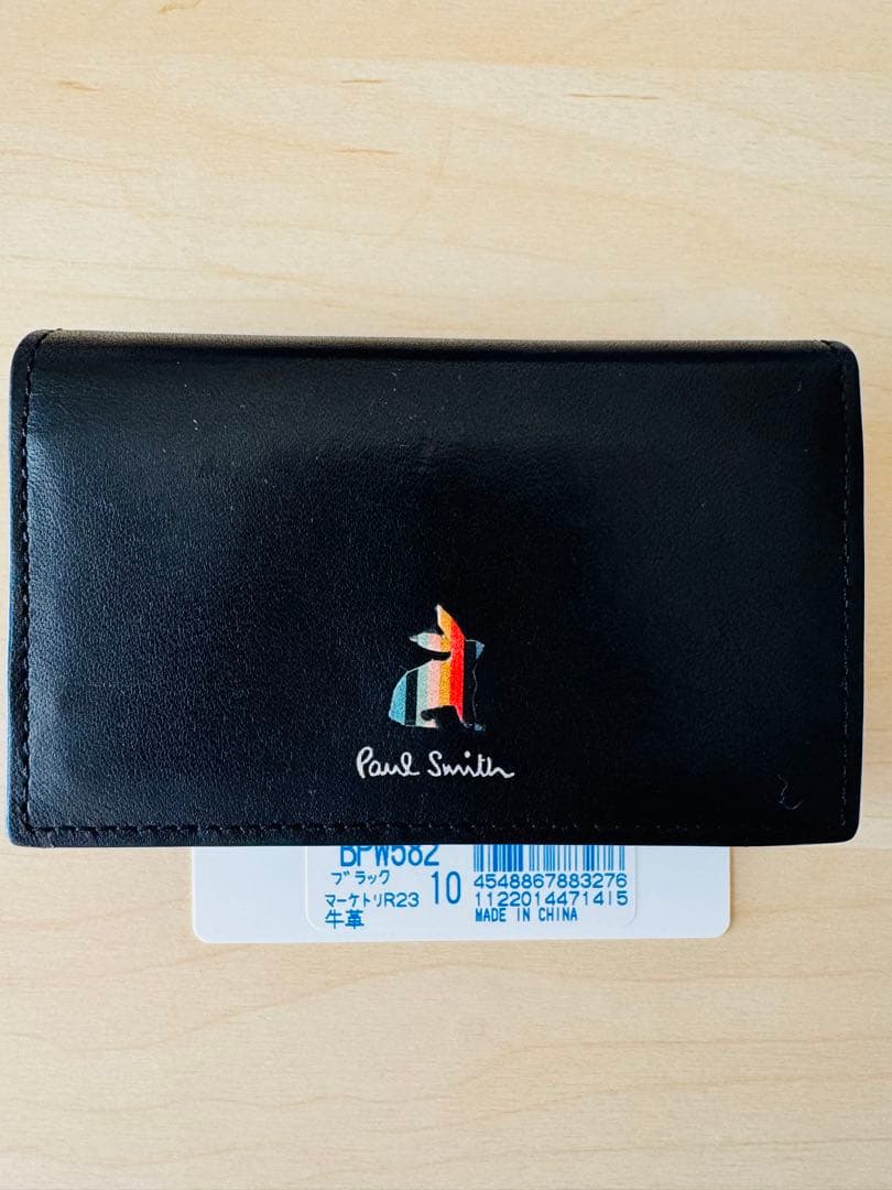 新品☆ Paul Smith 名刺入れ☆マーケトリーラビット☆ブラック