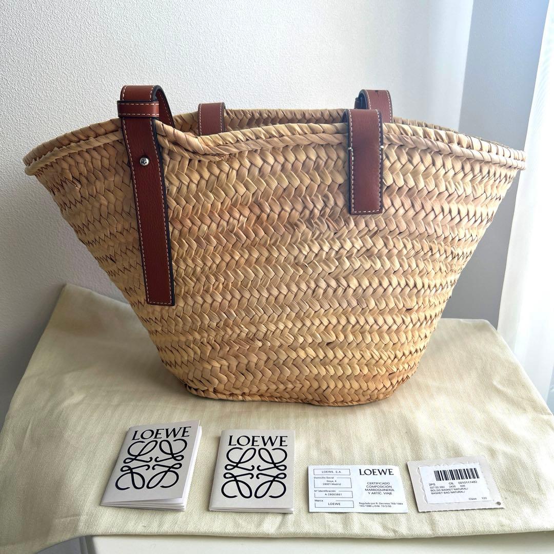 【美品】ロエベ　バスケットバッグ　カゴバッグ　ミディアム