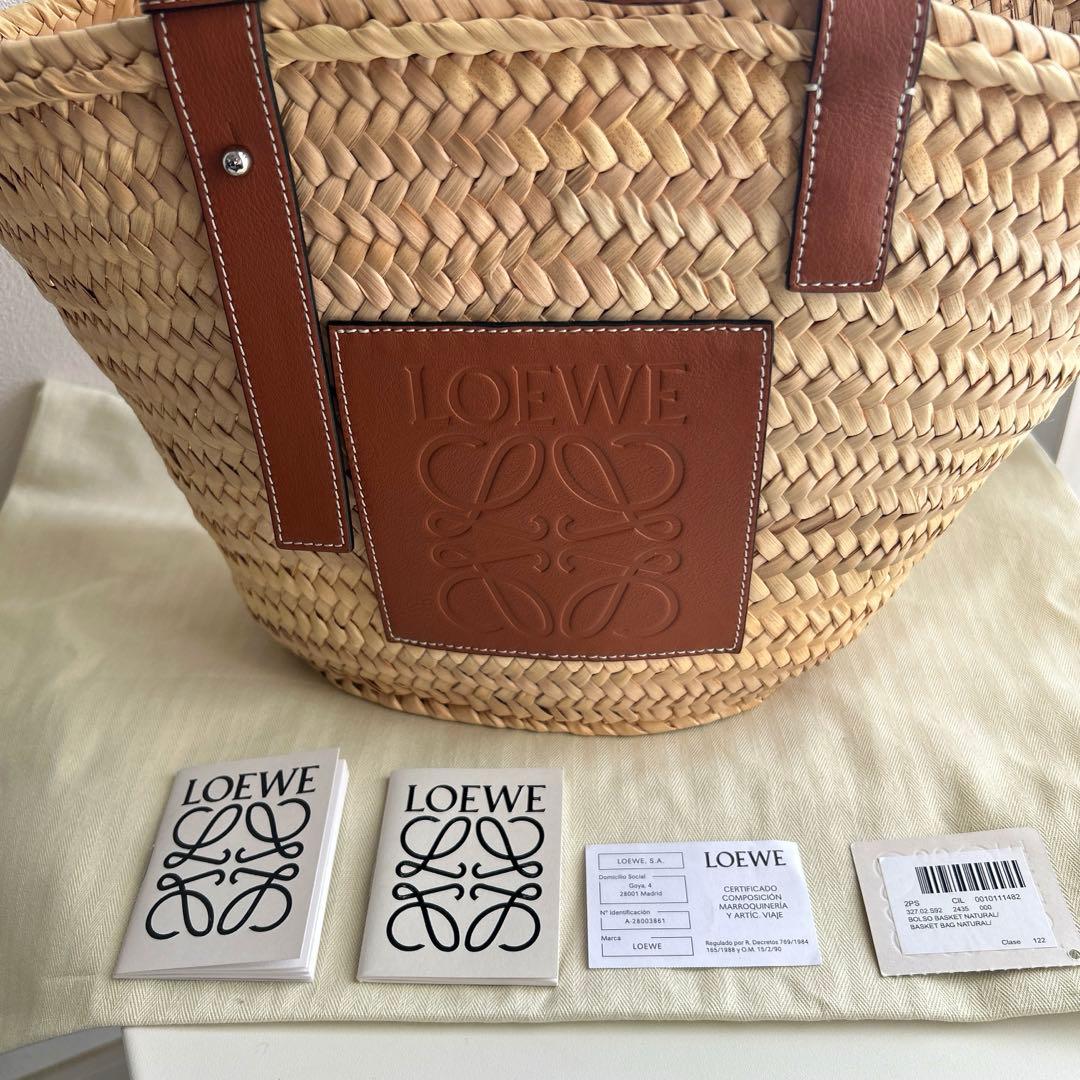 【美品】ロエベ　バスケットバッグ　カゴバッグ　ミディアム