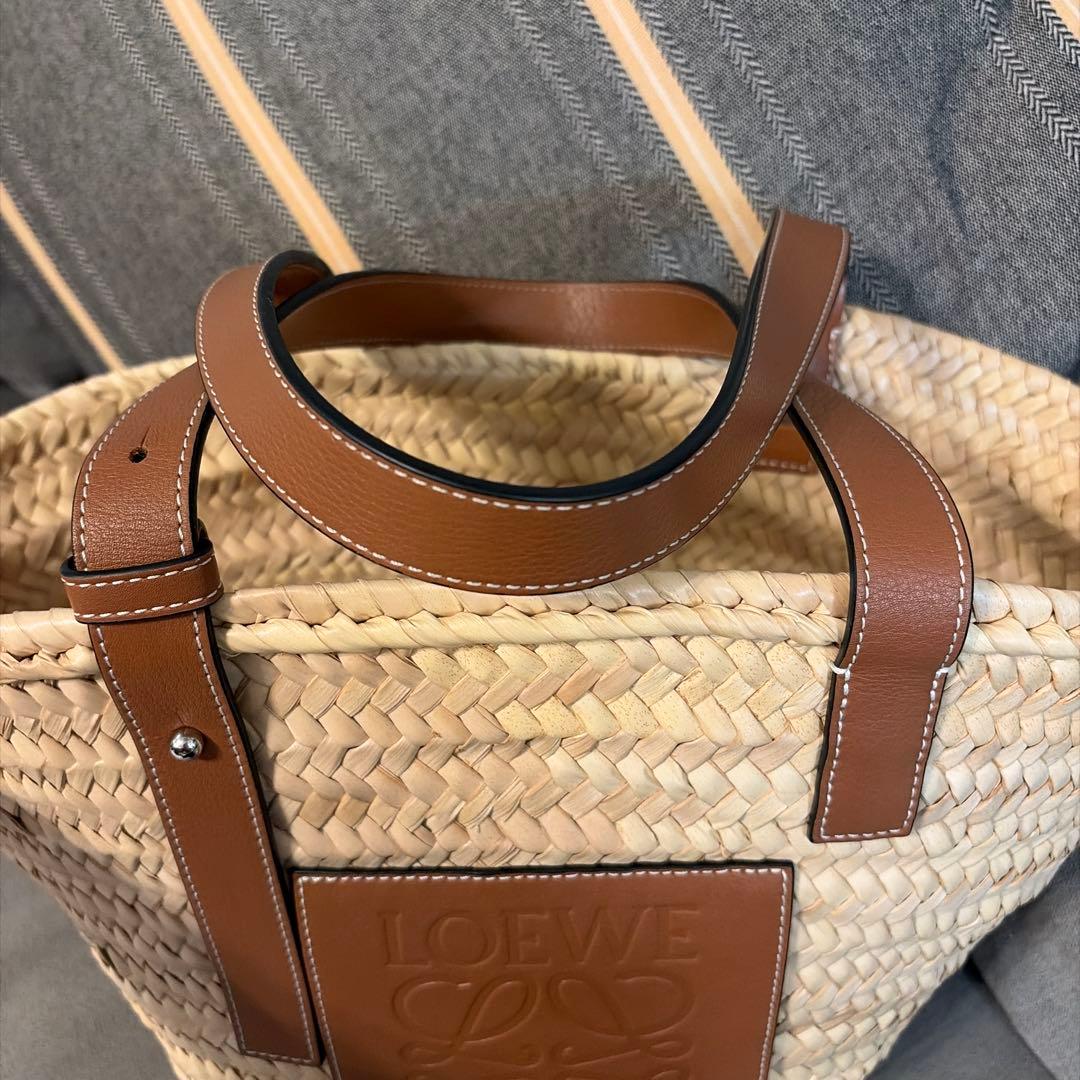 【美品】ロエベ　バスケットバッグ　カゴバッグ　ミディアム