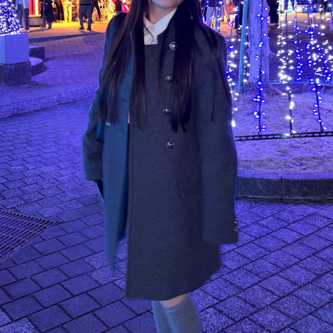 専用　ZARA グレー ウール ピーコート S