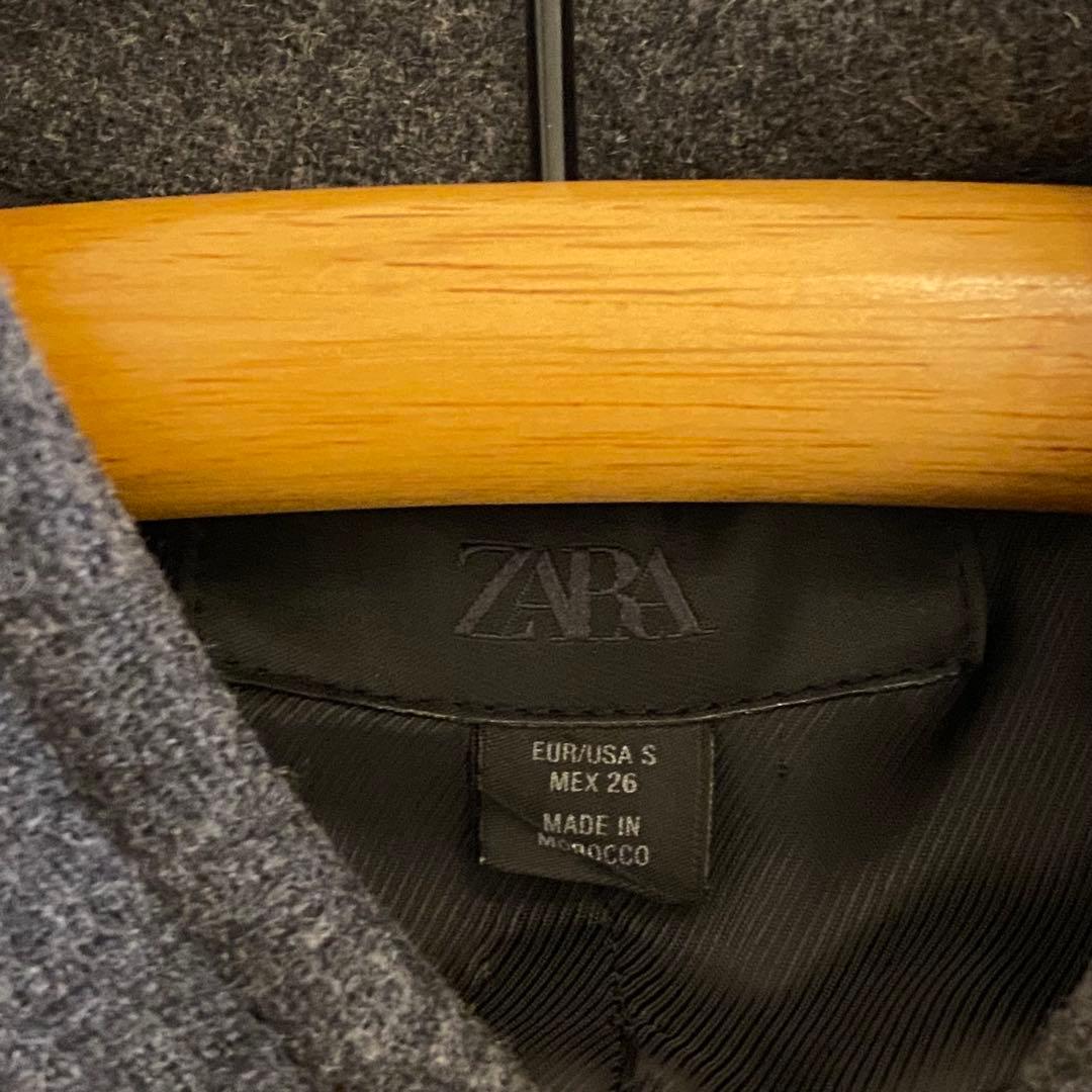 専用　ZARA グレー ウール ピーコート S