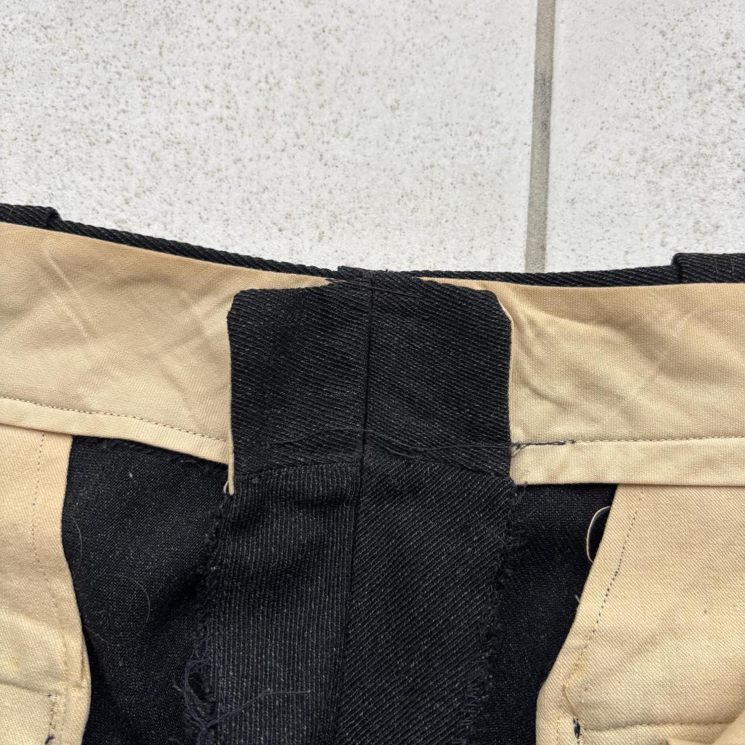 50sビンテージ ブラックウィップコード ウールワークパンツ フリスコパンツ