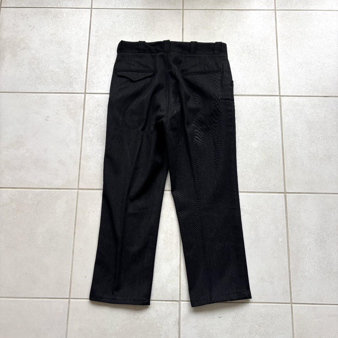50sビンテージ ブラックウィップコード ウールワークパンツ フリスコパンツ