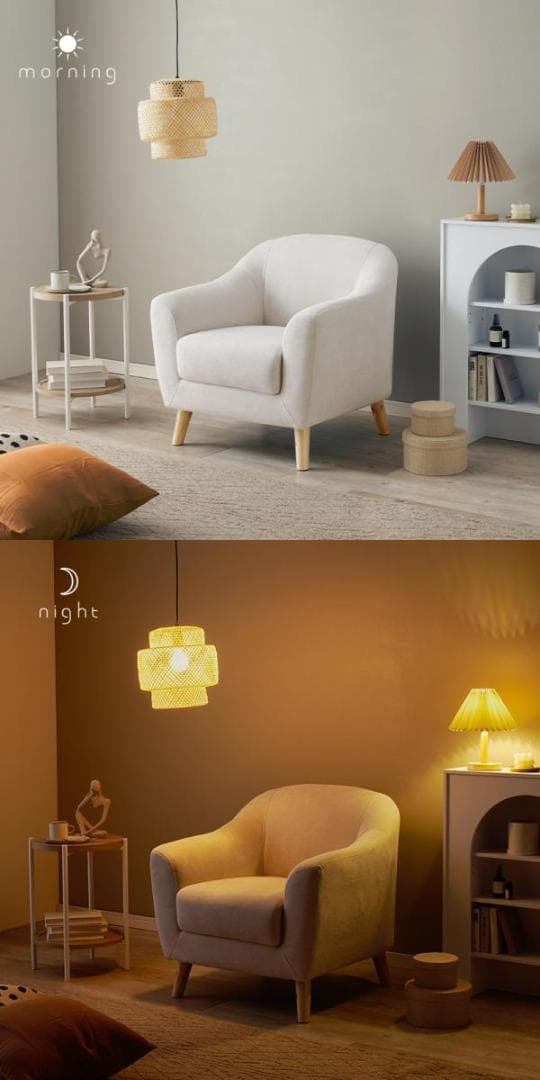 アウトレット【展示品・新品】★姫系１Pソファ（ファブリック）エメル【アイボリー】