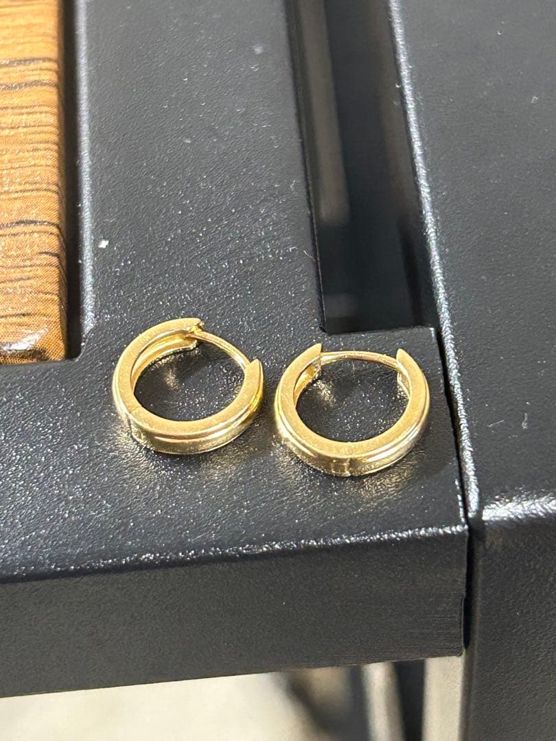 ゴールドフープピアス　k18