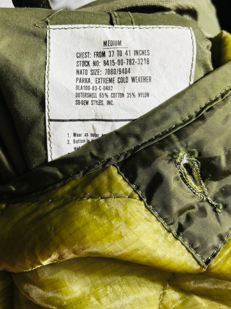 M-65 フィッシュテールパーカー フルセット ミディアム