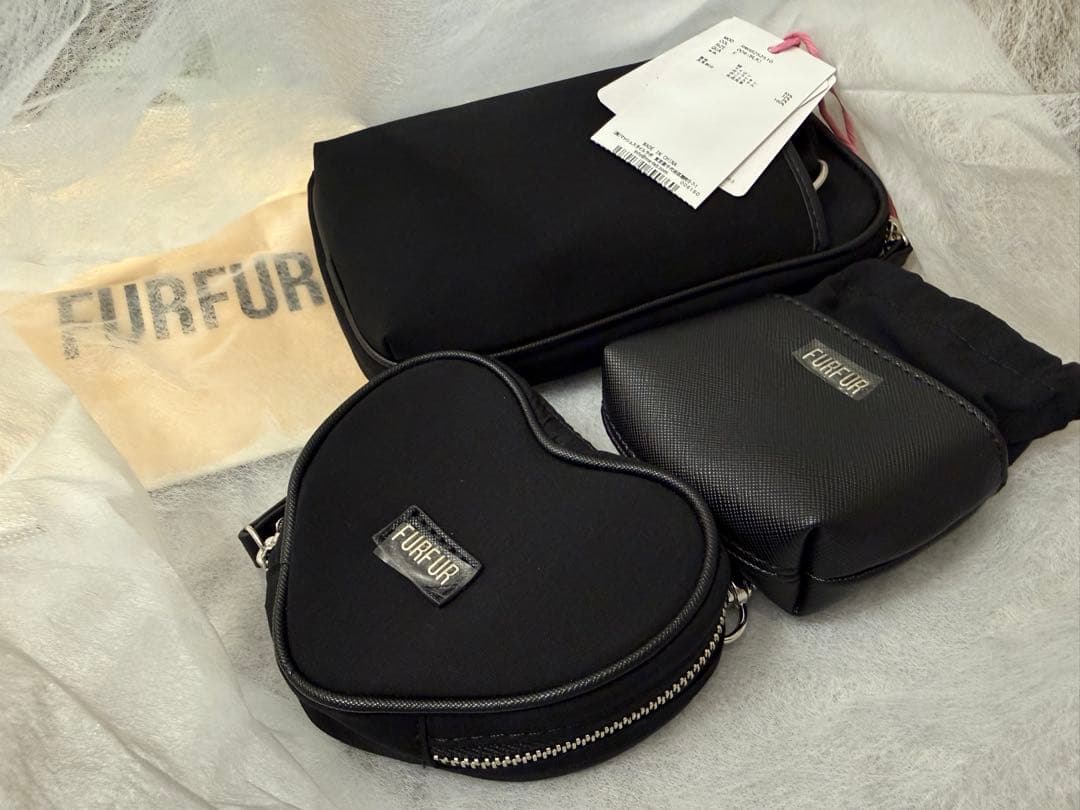 新品未使用 FURFUR マテリアルコンビ3SETショルダーバッグ