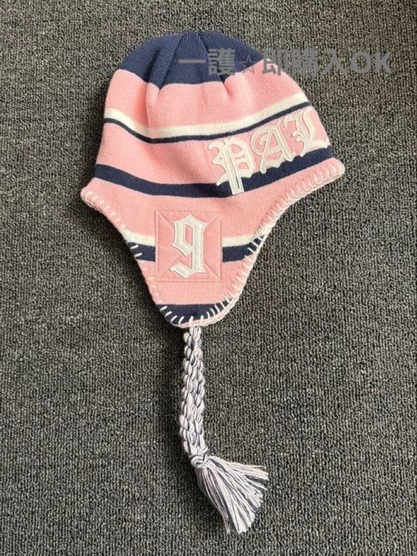 PALACE × UNION ペルビアンビーニー ネイビー／ピンク