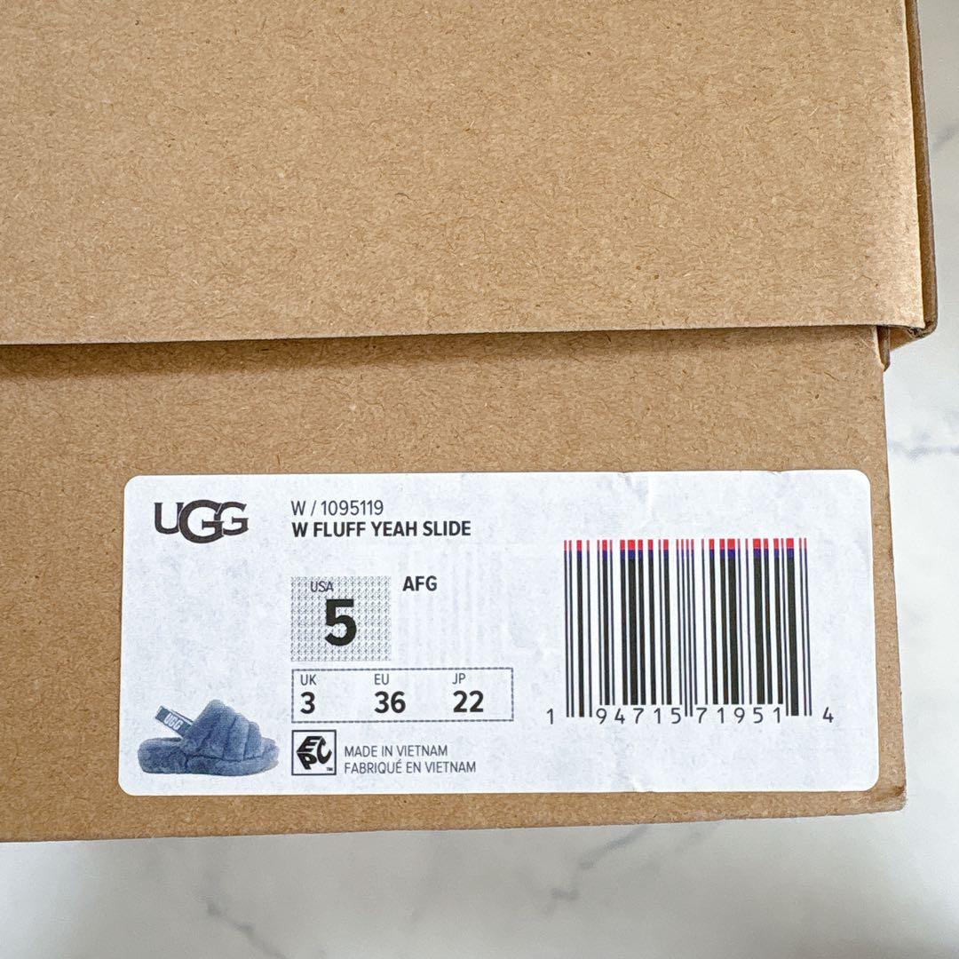 アグ UGG W FLUFF YEAH SLIDE 6 ファー サンダル 36
