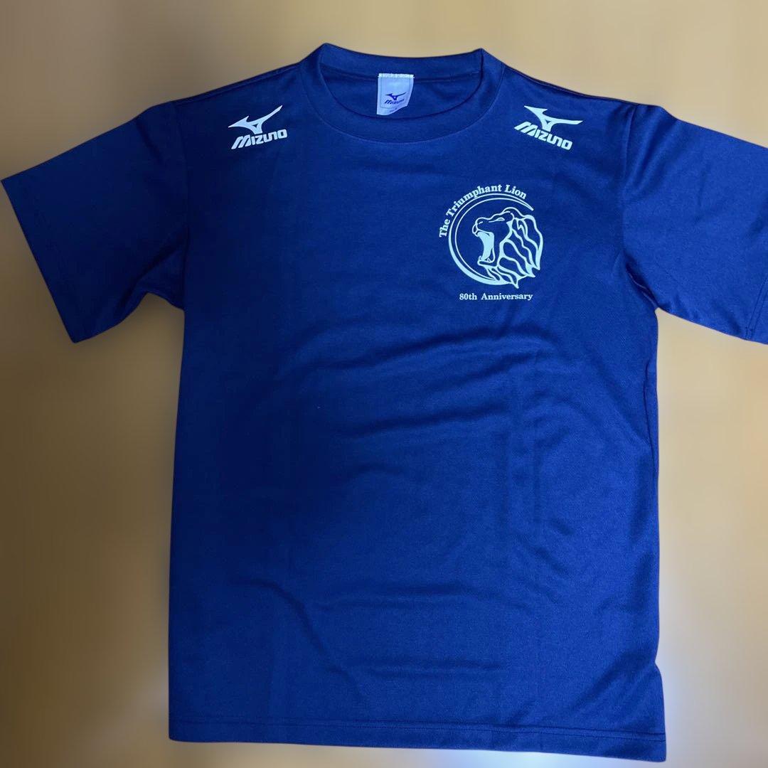日本体育大学Mizuno ネイビー シャツ 記念ロゴ